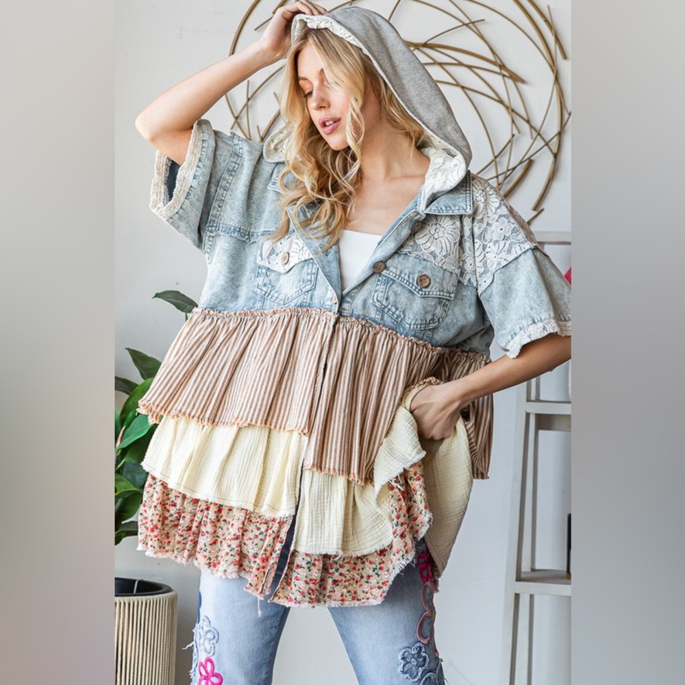 Oli & Hali Multicolor Layered Jacket